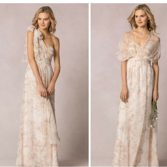 Size 0 Jenny Yoo Nyla Watercolor Garden Blush - Convertible and Freshly Cleaned! - Picture 3 of 10